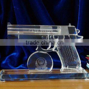 Beautiful crystal gun model