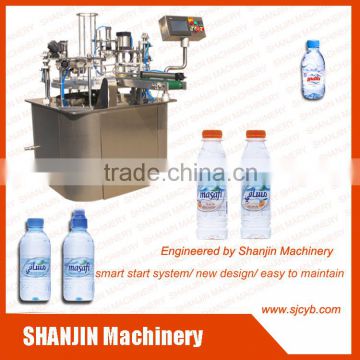 rotary type mineral water bottle filling and sealing machines / glass bottle filling machine