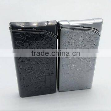 Silver Metal Lighters Laser Cigarette Case Thin Lighter photo-3