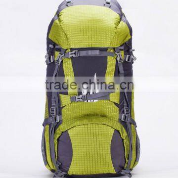 Large capacity green hiking backpack,camping backpack