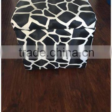Leather storage foot stool leather ottoman modern home furniture