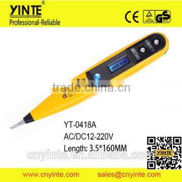 YT-0418A high grade AC.DC12-250V LCD display digital voltage tester