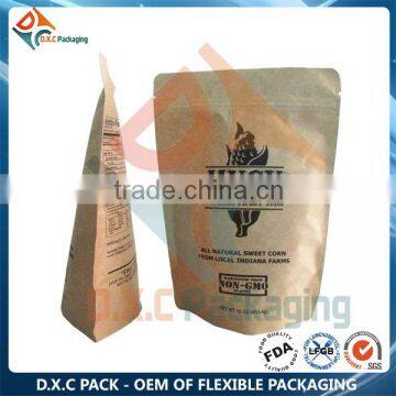 Eco Friendly Zip Lock Tear Notch Brown Paper Food Packaging photo-5