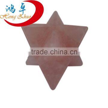 Rose Quartz Gemstone Merkaba Star