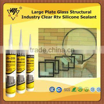 Large Plate Glass Structural Industry Clear Rtv Silicone Sealant