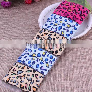 2015 new style leopard print wholesale mulit color fabrc bb hair pin