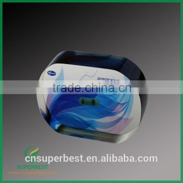 Special acrylic paper weight with sign