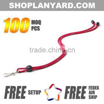 Cheap Round Cord Woven Lanyard with Customized Logo