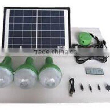 10W solar lighting kits with 3 LEDs Lithium battery inside