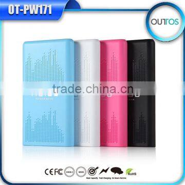 High speed power bank 10000mah polymer battery dual USB