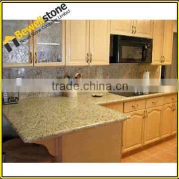 Golden granite santa cecila L shape granite kitchen countertop