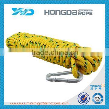 Equipments producing boat accessories yellow polyester boat tow rope