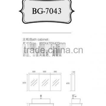 Multi-Layer Solid Wood Bathroom Mirror Vanity Cabinet Top Bath Vanity photo-4