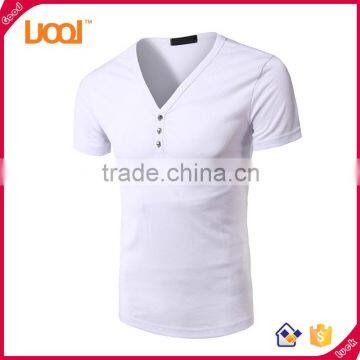 2016 New Fashion Men Slim Fit Cotton V-Neck Short Sleeve Casual T-Shirt Tops photo-4