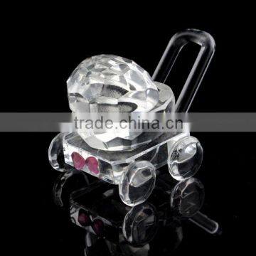 lovely crystal baby carriage for baby shower gifts