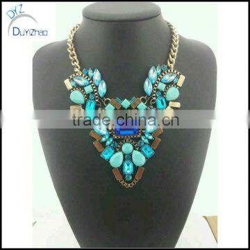 Newest Flowers Crystal Bubble Bib Statement Collar