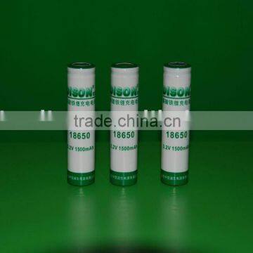 3.2V LiFePO4 Battery 18650 Type 1400mAh Lithium Battery