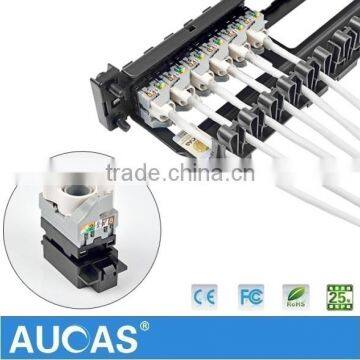 High Quality Tool-Less 24 Port Cat5e Aucas Patch Panel With Rack Cable Management Attached photo-3