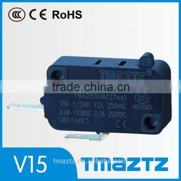 15A/250VAC CCC,CE approved 3 pins mini switch subminiature micro switch omron micro switch V-15-1C25