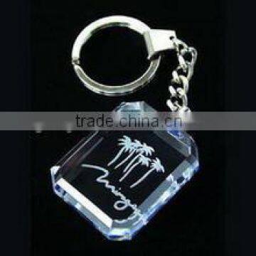 wholesale 3d laser led crystal keychain