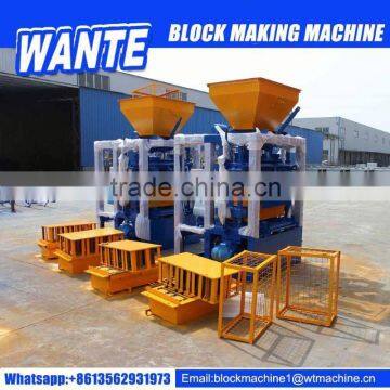 WANTE BRAND QT4-24 block making machinery for cement blocks and paving bricks from china supplier