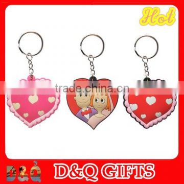 Marriage souvenir gifts 3d soft pvc keychain