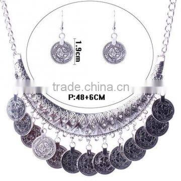 Coin Plate Necklace, Boho Necklace, Bohemian Statement Necklace,Vintage Turkish Coin Necklace,Tribal Coin Necklace photo-3