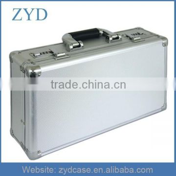 Waterproof Padding Handgun Box Type , Silver Aluminum Storage Case With Handle ZYD-HZMgc012