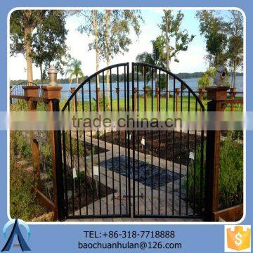 2015 Good-looking Ornamental Faux Metal Gate/Iron Gate/Steel Gate For Garden Home