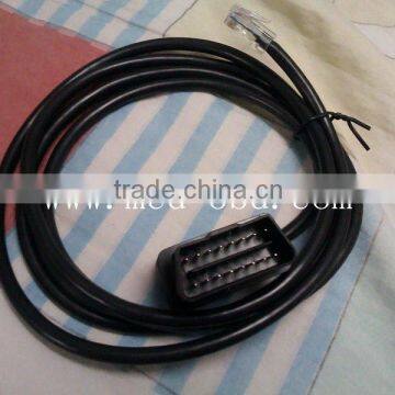 90 Degree OBDII 16P Male TO RJ45 8P CABLE