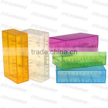 Good quality and low price colorful plastic case/storage boxes for 18650 battery 4*18650 or 2*18650