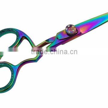 Multi color hair saloon scissor/multi color high quality hair saloon scissor