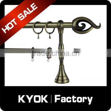 KYOK double curtain rod ,wrought iron curtain finials,window decorative curtain finials