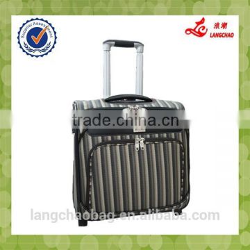 Newly Design PU material 210D Lining Safe Lock Real Push AluminumTrolley Boarding Luggage Bag