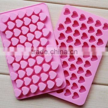 Factory price 55 heart cubes silicone chocolate molds for making nice chocolate