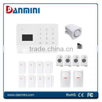 Remote control alarm/disarm! GSM home burglar alarm system with SMS, auto dial gsm alarm burglar alarm with 5 contacts