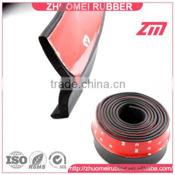 EPDM Rubber Bumper Lip With Self-adhesive 3M Tape