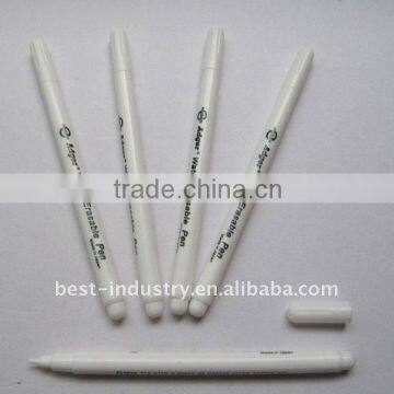 Janpanese ink white color water erasable pen for clothing, embroidery, footwear, leather marking