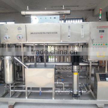 Full automatic stainless steel 2000L/H pure water RO water treatment system