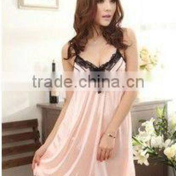 Ladies sleeved pajamas home Furnishing wear sexy suspender S01D