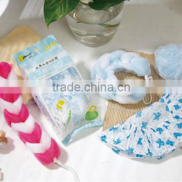 Wholesale bath shower set .sale promotion soft bath spong strip ,bath ball and shower cap for promotiona