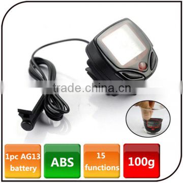 15 Function Waterproof Mini Bike Code Table Bike Stopwatch Cycle Computer Bicycle Speed Meter for Sports