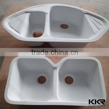 acrylic solid surface kitchen apron sink double sink on sale