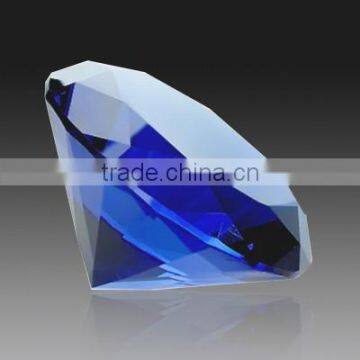 Wholesale k9 glass crystal accessory engraved factory blue crystal diamond cut