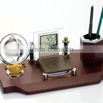 Customized pen holder/clock with pen holder