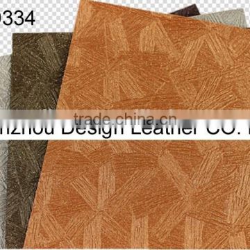 Embossed pvc atificial leather & synthetic leather for lndoor decoration in WenZhou