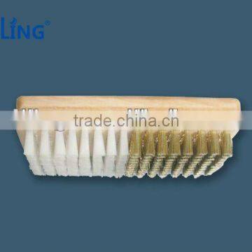 wooden handle hot selling brass wire brush