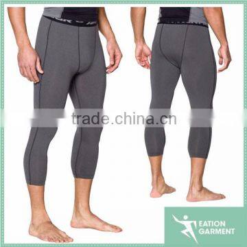 compression pants three quarter sweat pants men,slimming pants