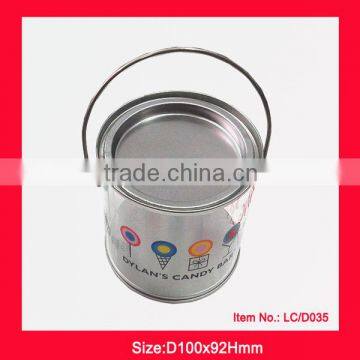 card tin box with color printing PVC