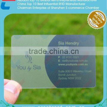 PVC Transparent Business Card Material
